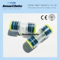 None Metal End 14/10mm Transperant Plastic Quick Push Fit Connectors HDPE Microduct Coupler